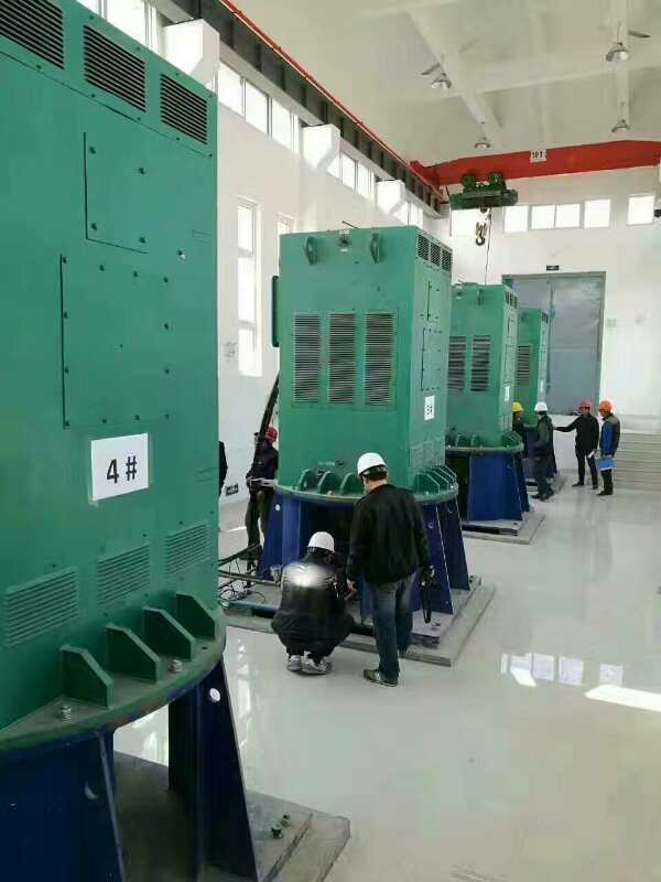 YJTFKK450-2A某污水处理厂使用我厂的立式高压电机安装现场